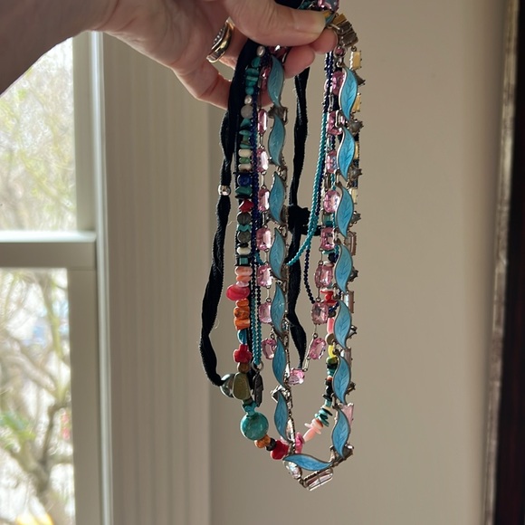 Remaining beaded necklaces, Victorian pink paste, Larkspur & Hawk, Pearl choker - Picture 3 of 4